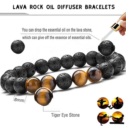 Lava Rock Beaded Bracelets