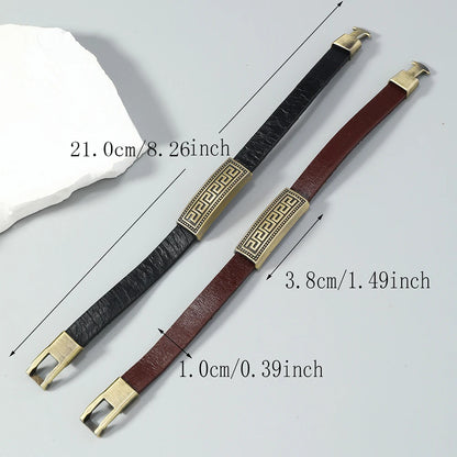 1 Piece vintage leather bracelet for men