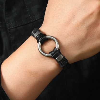 Handmade Genuine Leather Bracelet for Men and Women, Simple Bracelet