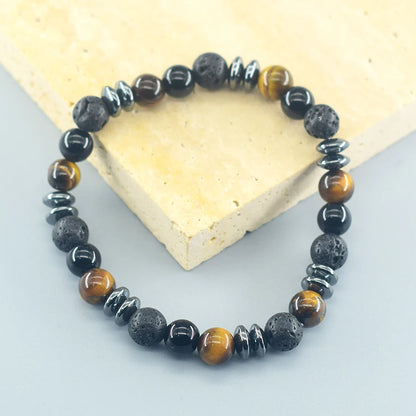 Yellow Tiger Eye Stone Beads Bracelet
