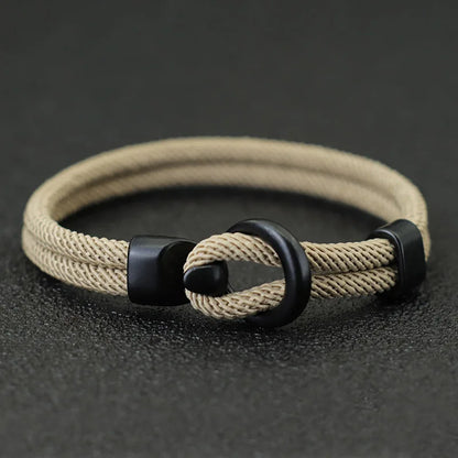 Easy-Hook Zinc Alloy Rope Bracelet