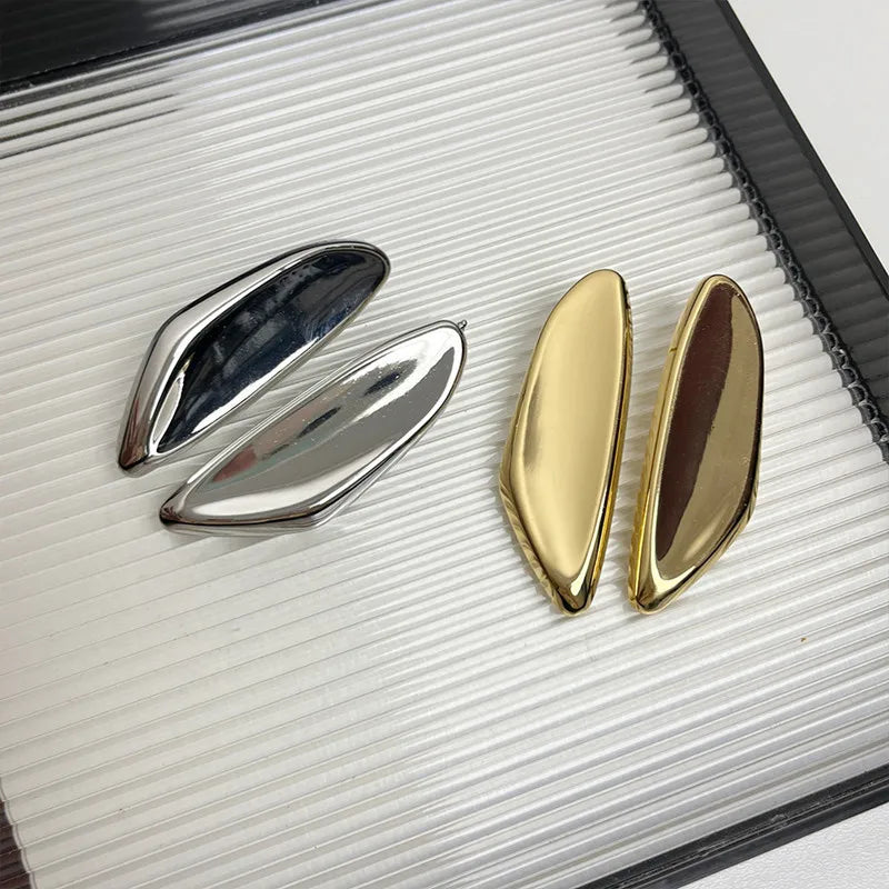 Long Exaggerated Metal Glossy irregular Earring