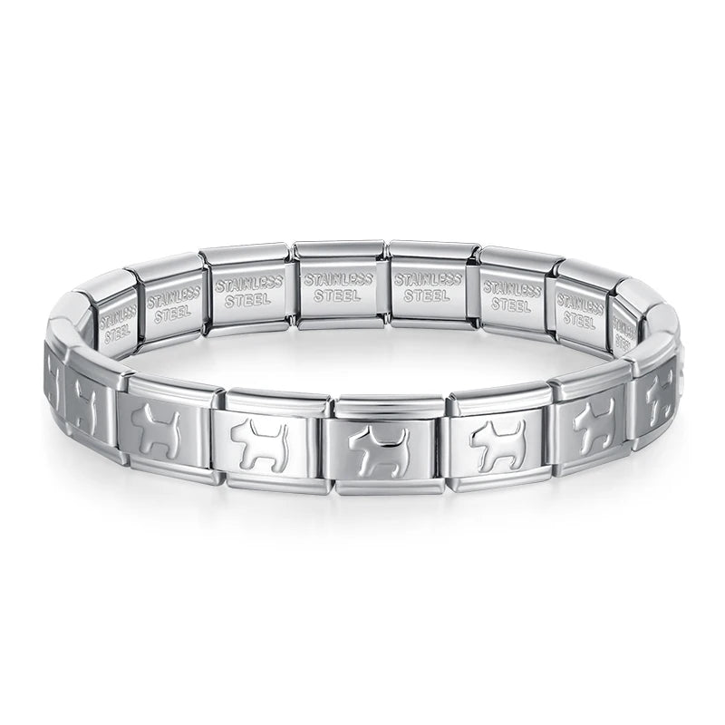 Jewelry DIY 9mm Width Itanlian Elastic Charm Bracelet