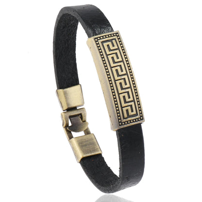1 Piece vintage leather bracelet for men