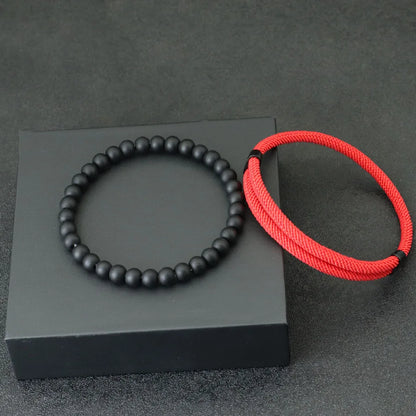 Fashion Mens 2pcs Sliding Adjustable Bracelet