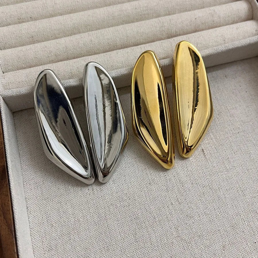 Long Exaggerated Metal Glossy irregular Earring