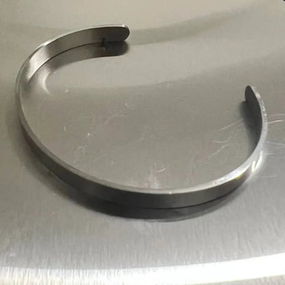 Simple C- shaped Bracelet, Personalized Fashion, Men's Stainless Steel Smooth Open Bracelet