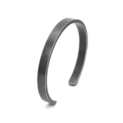 Vintage Black Simple Bracelet For Men Women 316L Stainless Steel Fashion Opening Cuff Bangles Biker Jewelry Gifts Dropshipping