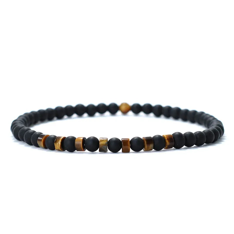 Natural Tiger Eyes Emperor Small Stone Beads Bracelet