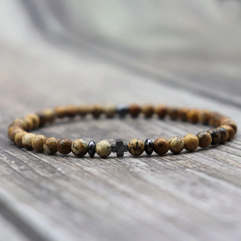 Simple Cross Beaded Bracelet