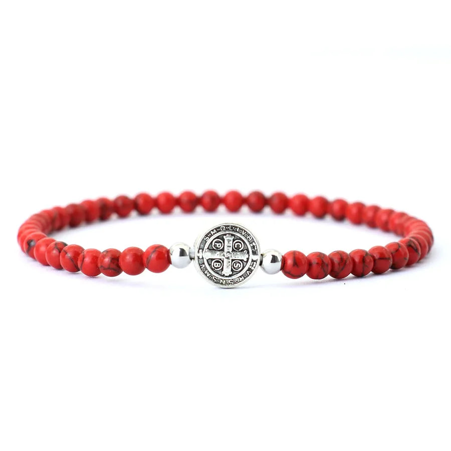 Trendy Jesus Cross Beaded Bracelet