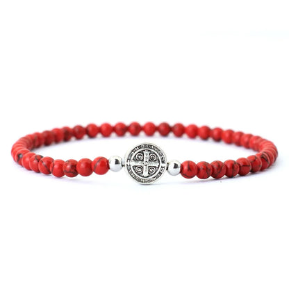 Trendy Jesus Cross Beaded Bracelet