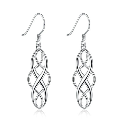 Sterling Silver Elegant Exquisite luxury hook Earring For women