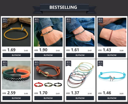 New Minimalist Men Rope Bracelet