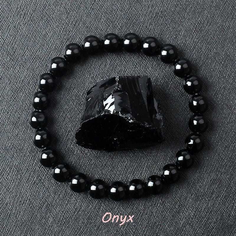 Real Gray Labradorite Bead Bracelet