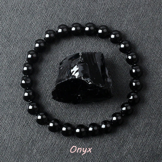 Real Gray Labradorite Bead Bracelet