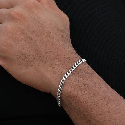 Gold Color Stainless Steel Cuban Chain Men's Bracelet Simple Retro Bracelet For Women Hip Hop Jewelry Trend Accessories Gift