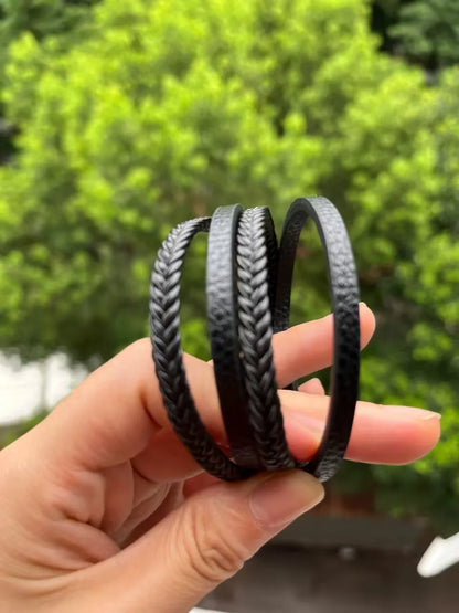 Men Stainless Steel Multilayer Braided Rope Bracelets
