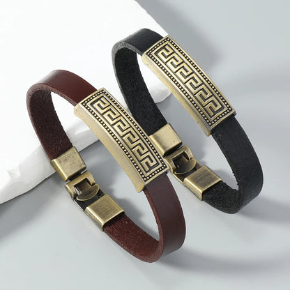 1 Piece vintage leather bracelet for men
