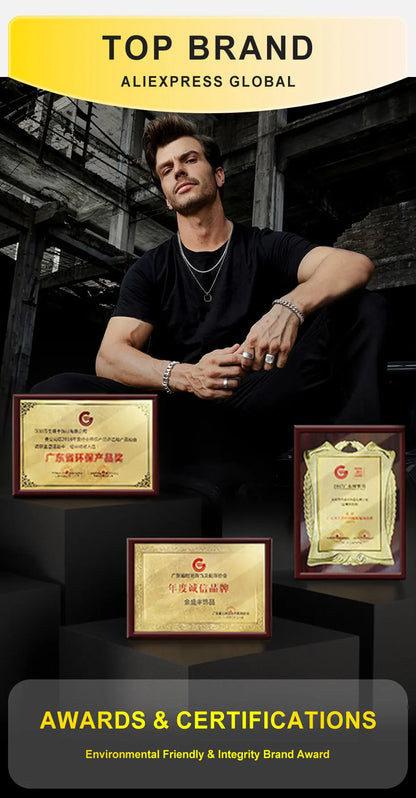 Vnox 11mm Watchband Shaped Chain Bracelet for Men Teens Boys,Strap Chain Bracelets, Black Silver Color Stainless Steel Wristband