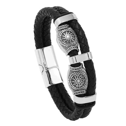 Fashion Trendy Men Leather Bracelets