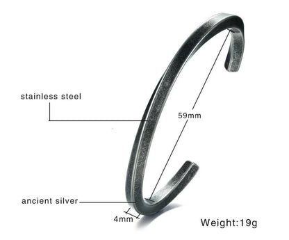 Vnox Vintage Stainless Steel Bangle for Men Women Mobius Twisted Cuff Bracelet Unisex Casual Pulseira Gents Jewelry