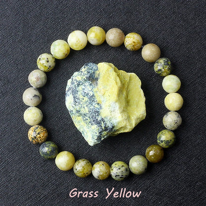 Real Gray Labradorite Bead Bracelet