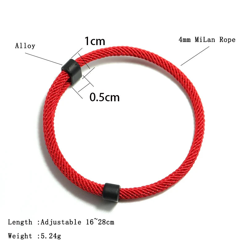 Fashion Mens 2pcs Sliding Adjustable Bracelet