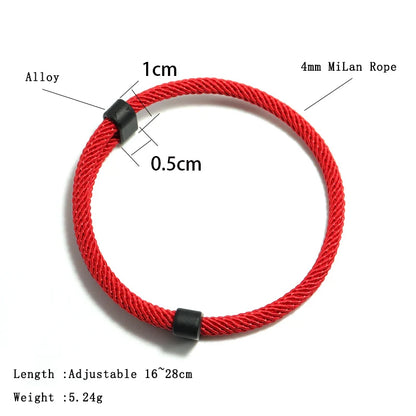 Fashion Mens 2pcs Sliding Adjustable Bracelet