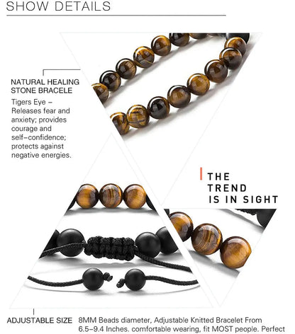 Lava Rock Beaded Bracelets