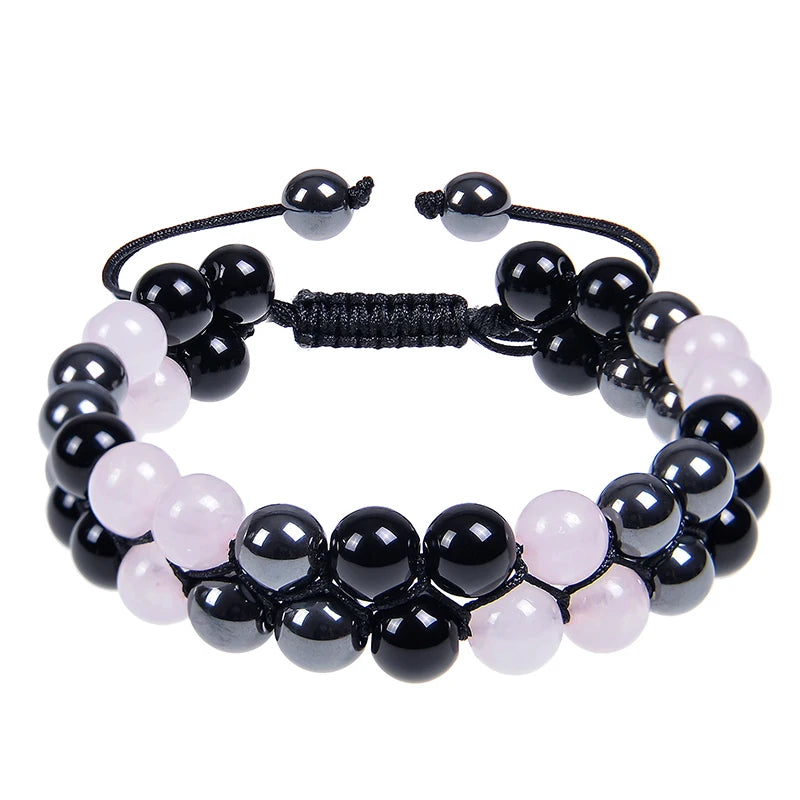 Triple Protection 8mm Beads Bracelet