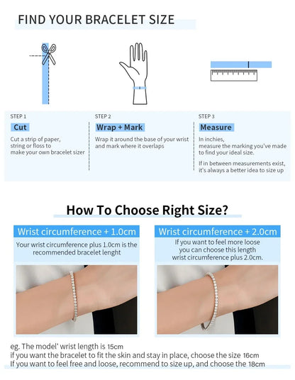 EWYA Full Moissanite Diamond Hook Link Chain Bracelet 1.2mm D Color For Woman Man S925 GRA Certified Couple Bracelets Bangle