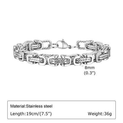 Mens Chunky Byzantine Bracelets