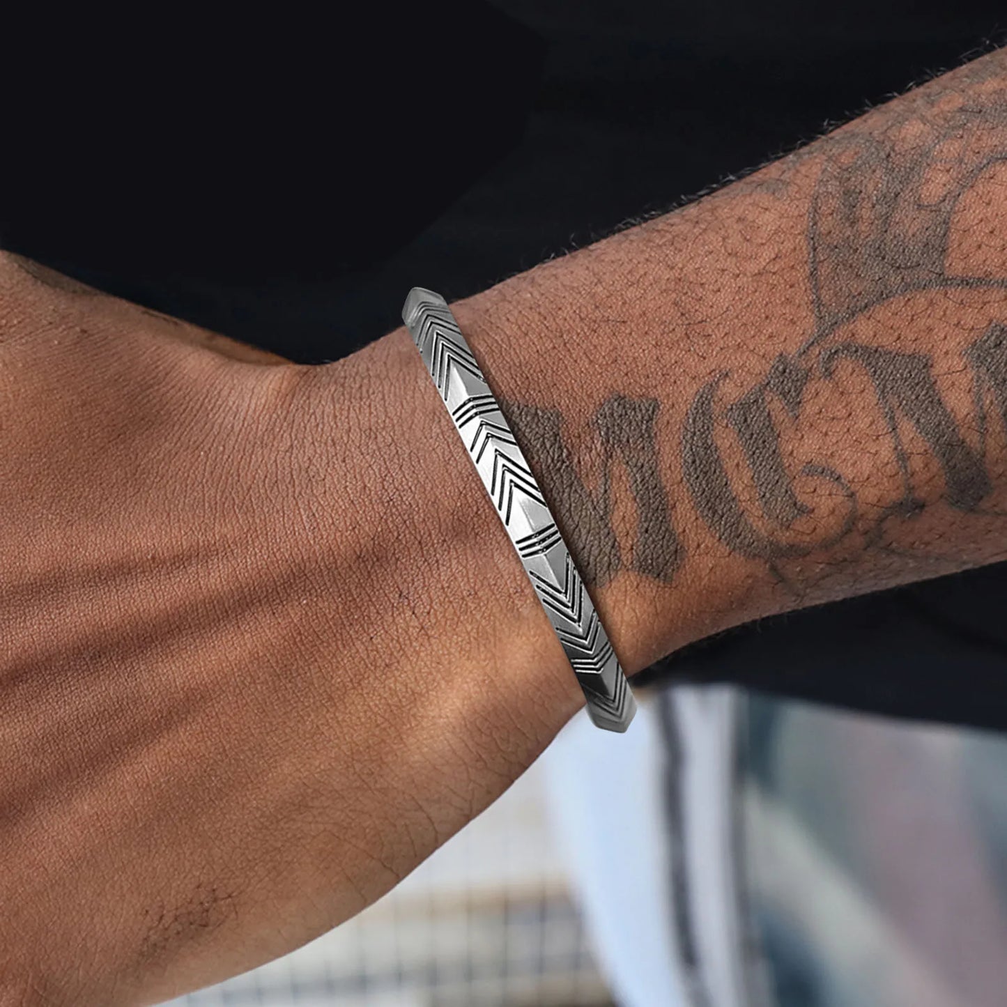 Men's Viking Tribal Arrow Cuff Classic Norse Bracelet