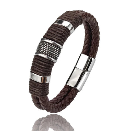 Vintage Multilayer Brown Genuine Leather Bracelet