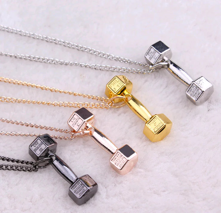 Stylish Dumbbell Necklace for Couples, Men's Pendant
