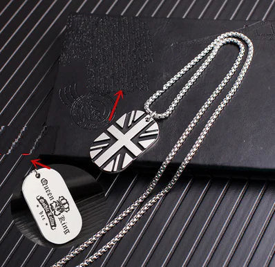 Trendy Men's Necklace with Hip-Hop Pendant and Chain