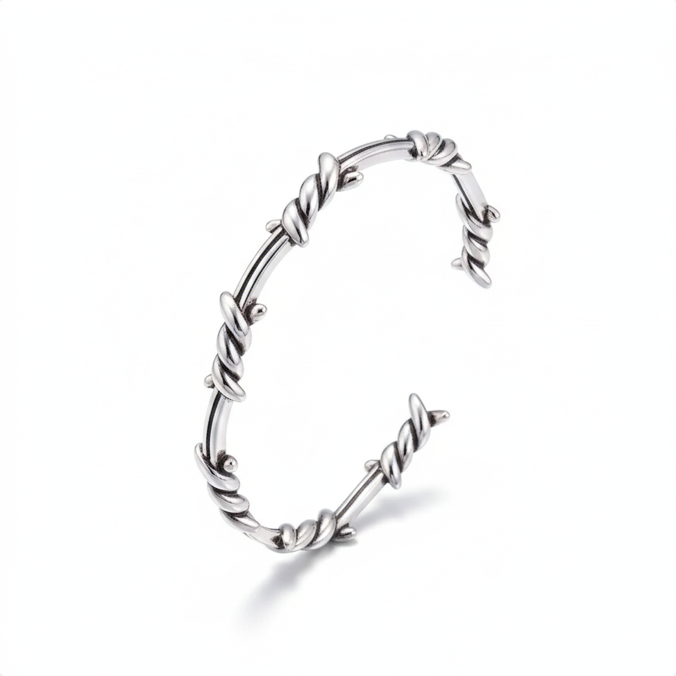 Twisted Rebellion Metal Cuff Bracelet For Men