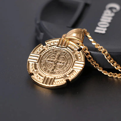 Men's Hip Hop Stainless Steel Jesus Necklace