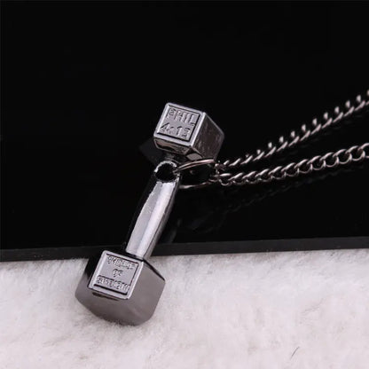 Stylish Dumbbell Necklace for Couples, Men's Pendant