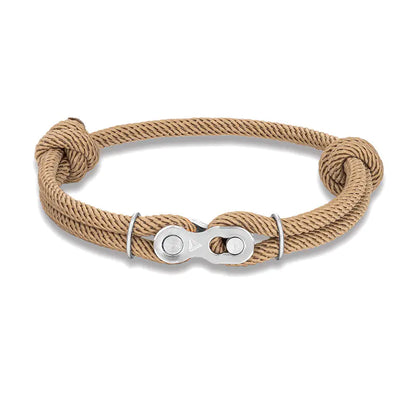 Adjustable Nautical Rope Men's Velcro Bike Bracelet