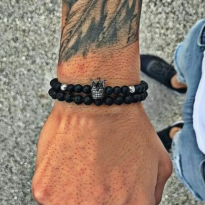 Trendy Handmade Zircon Beaded Men's Bracelet Sets