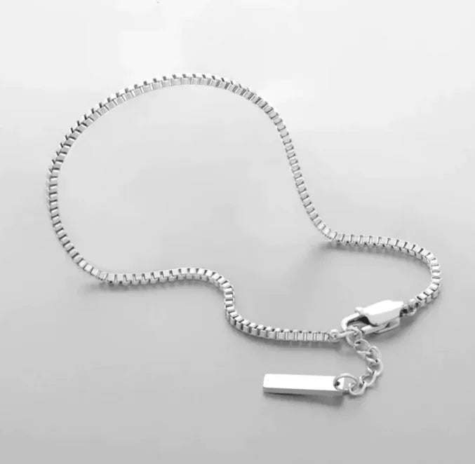 Men's Modern Sleek Minimalist Steel Chain Bracelet
