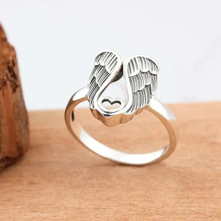 Vintage Angel Wings Ring for Women
