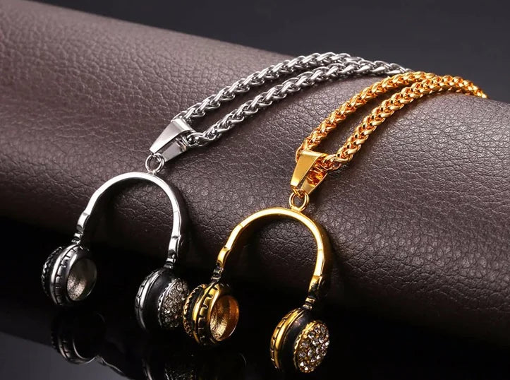 Men's 316L Stainless Steel Headphone Necklace