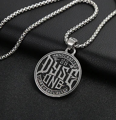 Trendy Men's Necklace with Hip-Hop Pendant and Chain