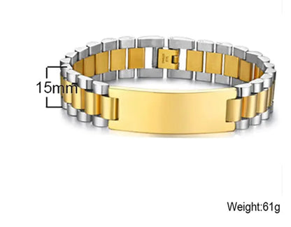 Personalized Stainless Steel Chain Men's Bracelet