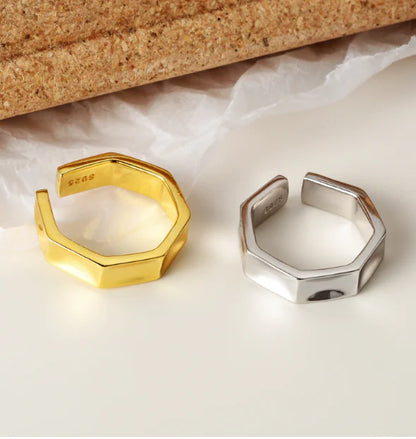 Glossy Geometric Ring for Women