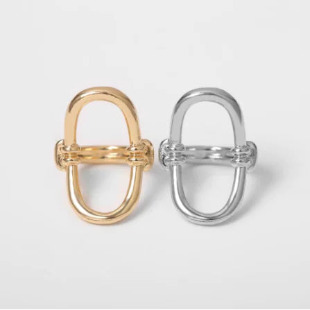 Geometric Metal O - Ring for Women