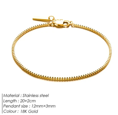 Men's Modern Sleek Minimalist Steel Chain Bracelet